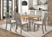 Nogales 5-piece Rectangle Dining Set Acacia and Coastal Grey image