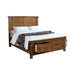 Brenner Eastern King Storage Bed Rustic Honey image