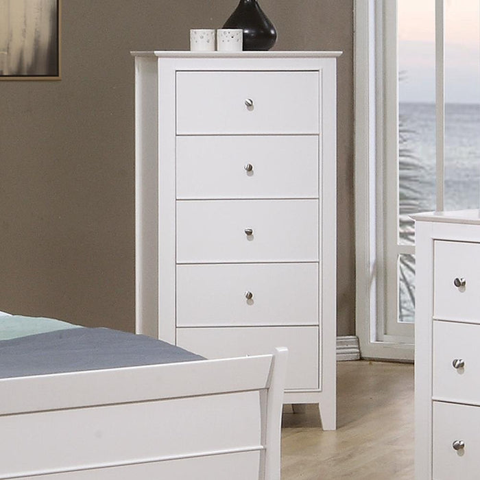 Selena 5-drawer Chest Cream White image