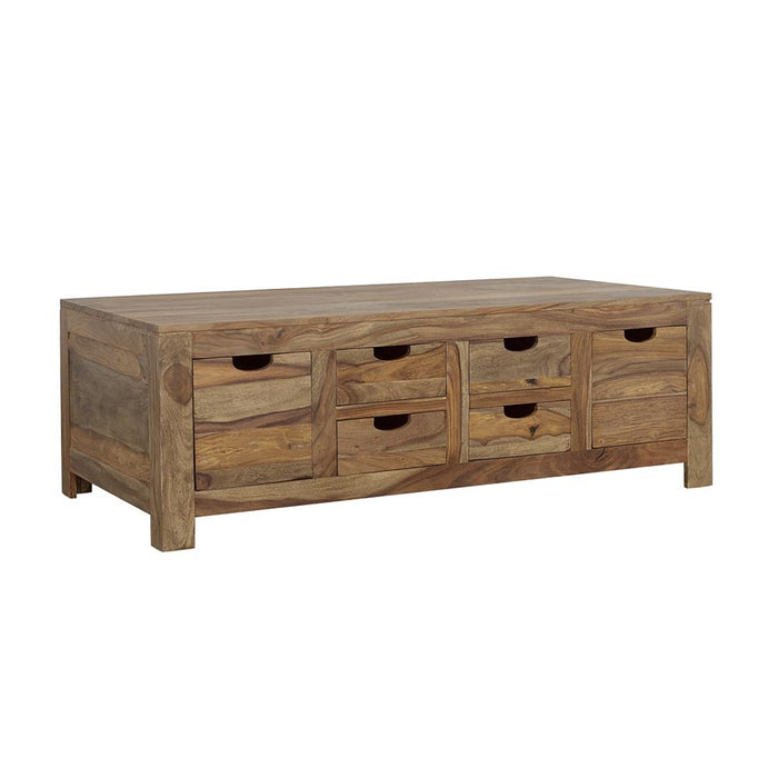 Esther 6-drawer Storage Coffee Table Natural Sheesham image