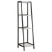 Pinckard 4-shelf Ladder Bookcase Grey Stone and Black image