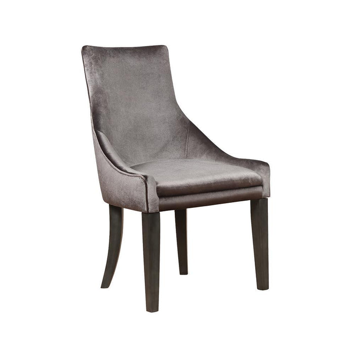 Phelps Upholstered Demi Wing Chairs Grey (Set of 2)