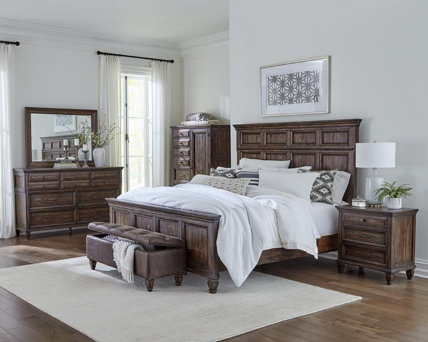 Avenue California King Panel Bed Weathered Burnished Brown