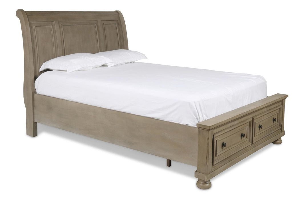 New Classic Furniture Allegra California King Storage Bed in Pewter