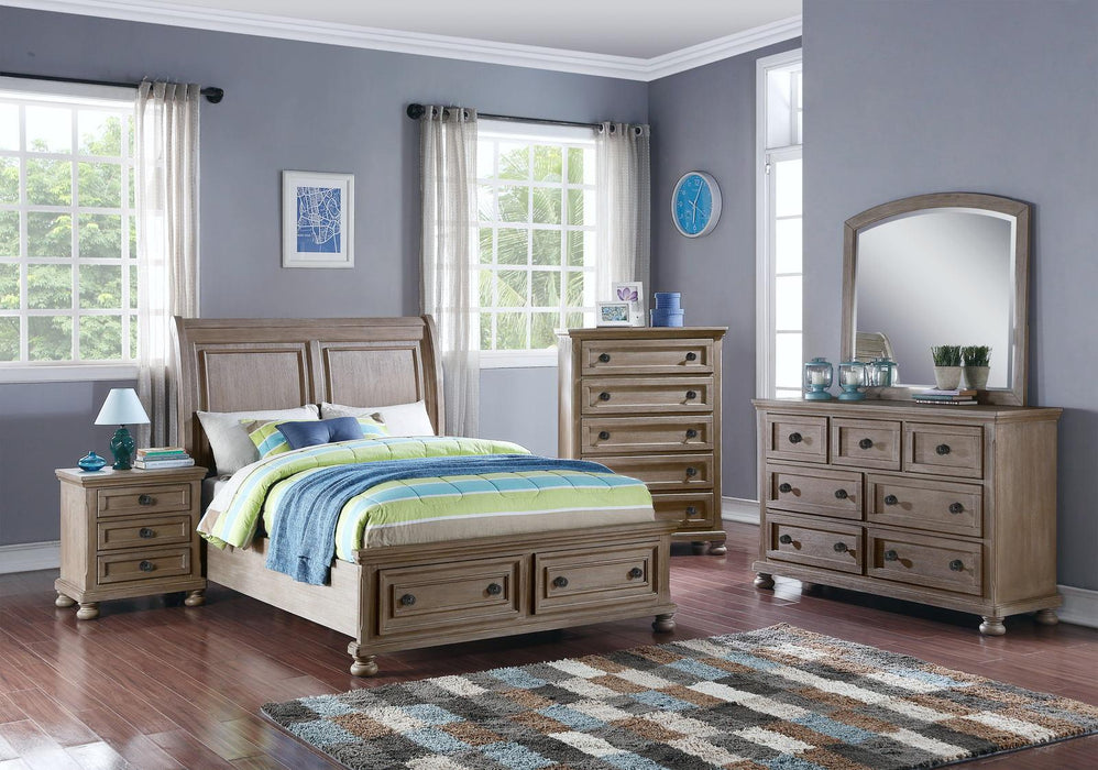 New Classic Furniture Allegra Youth Full Storage Bed in Pewter