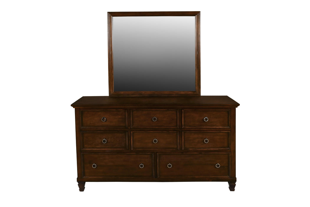 New Classic Furniture Tamarack Mirror in Brown Cherry