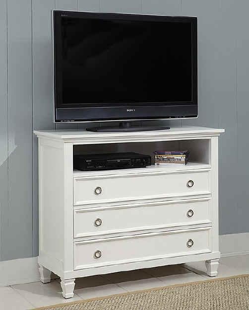 New Classic Tamarack 3-Drawer Media Chest in White image