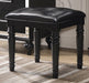 New Classic Valentino Vanity Table Stool in Black image