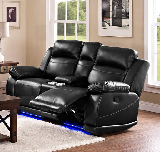 New Classic Vega Power Console Loveseat in Premiere Black image